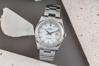 Thumbnail von Rolex Datejust 36 White Dial Stahl / Gold Automatik Herrenuhr Ref 116234 G-Serie