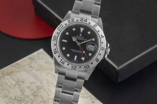  Rolex Explorer II Black Dial Oyster Stahl Automatik Herrenuhr Ref 16570T F-Serie 