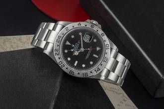 Thumbnail von Rolex Explorer II Black Dial Oyster Stahl Automatik Herrenuhr Ref 16570T F-Serie