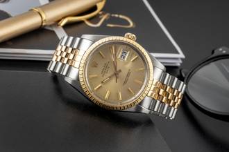 Thumbnail von Rolex Oyster Perpetual Date Stahl / Gold Automatik Herrenuhr Ref. 15053 R-Serie