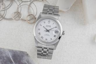 Thumbnail von Tudor Prince Date White Roman Dial Stainless Steel Automatic Men's Watch Ref. 74000N