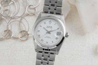 Thumbnail von Tudor Prince Date White Roman Dial Stainless Steel Automatic Men's Watch Ref. 74000N