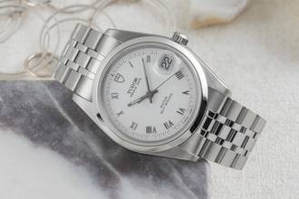 Thumbnail von Tudor Prince Date White Roman Dial Stainless Steel Automatic Men's Watch Ref. 74000N