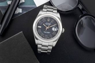 Thumbnail von Rolex Datejust II 41 Dark Grey Roman Dial Stahl Weissgold Automatik Ref. 116334