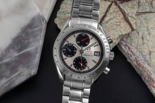  Omega Speedmaster Date Chronograph Stahl Automatik Herrenuhr Ref. 3211.31.00 