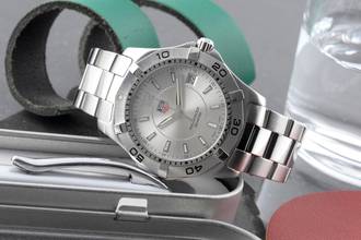 Thumbnail von TAG Heuer Aquaracer 300M stainless steel quartz men's watch Ref. WAF1112