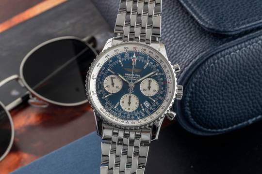  Breitling Navitimer Chronograph Blue Dial Herrenuhr Automatik Ref. A23322 