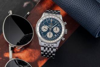 Thumbnail von Breitling Navitimer Chronograph Blue Dial Men's Watch Automatic Ref. A23322