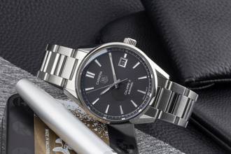 Thumbnail von TAG Heuer Carrera Calibre 5 Automatic Date Stainless Steel Men's Watch Ref. WAR211A-1