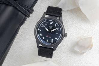 Thumbnail von IWC Pilot Flieger Watch Top Gun Ceramic / Titanium Automatic Men's Watch Ref. IW326901 Papers 2020