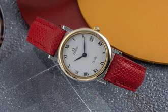 Thumbnail von Omega De Ville White Dial Stahl / Gold Quarz Damenuhr Ref. 596.2379 B&P 1995