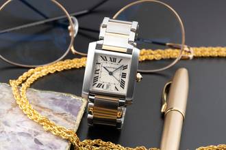 Thumbnail von Cartier Tank Française Steel / Gold Automatic Medium Size Ref. W51005Q4 2302