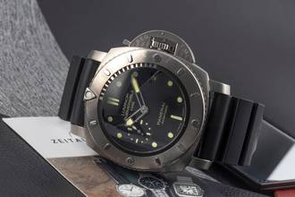 Thumbnail von Panerai Submersible 1950 3 Days Titanium Automatic Men's Watch Ref. PAM00364 B&P 2014