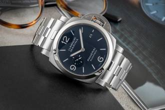 Thumbnail von Panerai Luminor Marina Automatic Blue Mirror Steel Automatic Ref. PAM01316 B&P 2021