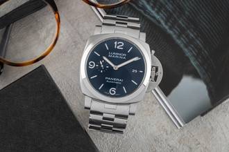 Thumbnail von Panerai Luminor Marina Automatic Blue Mirror Steel Automatic Ref. PAM01316 B&P 2021