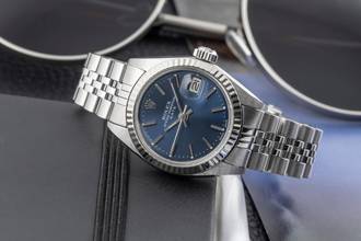 Thumbnail von Rolex Oyster Perpetual Lady Date Blue Dial Stahl / Weissgold Automatik Damenuhr 6917