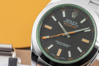 Thumbnail von Rolex Milgauss Black Dial Stainless Steel Automatic Men's Watch Ref. 116400GV B&P 2008