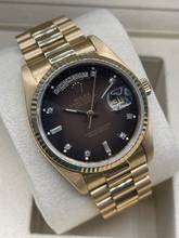 Thumbnail von Rolex Day-Date 36 18038 TOP CONDITION. y.1986 RARE BROWN VIGNETTE DIAMOND Dial