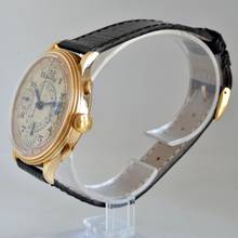 Thumbnail von Eberhard & Co. Extra-Fort Pre-Extrafort Oversize split-seconds chronograph yellow gold 18KT very rare 1942