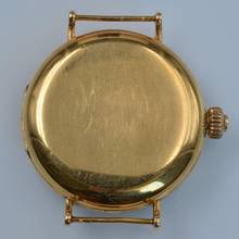 Thumbnail von Longines Chronograph Monopusher for Grands Prix Porcelain dial gold 18KT 1930's