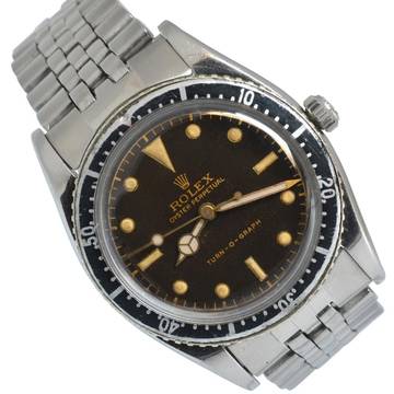  Rolex Turn-O-Graph Turn-O-Graph 6202 Tropical galvanic glossy radium gilt dial 1953’s 