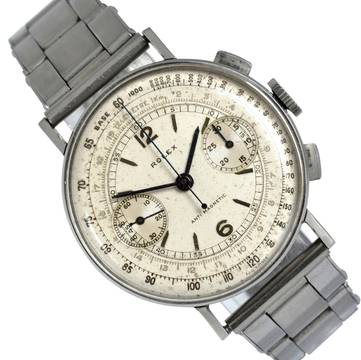  Rolex Chronograph 3484 Antimagnetic silver dial 1937’s 