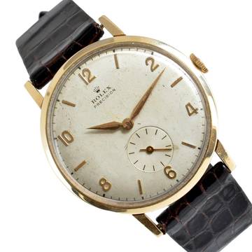  Rolex Precision Classic Oversize 34MM Ivory dial yellow gold 9KT 1953 