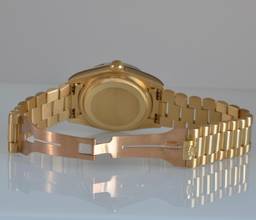 Thumbnail von Rolex Day-Date 18038 President Factory soleil blue dial diamonds gold 18KT Full Set