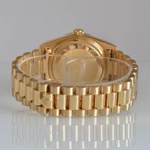 Thumbnail von Rolex Day-Date 18038 President Factory soleil blue dial diamonds gold 18KT Full Set