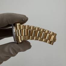 Thumbnail von Rolex Day-Date 18038 President Factory soleil blue dial diamonds gold 18KT Full Set
