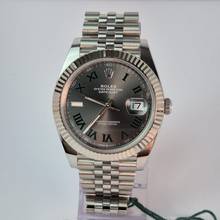 Thumbnail von Rolex Datejust 41 41mm Ouro Branco & Aço Wimbledon Jubilee Automático Completo