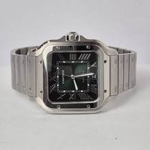 Thumbnail von Cartier Santos Large Green Dial 2 Bracelets 40mm Automatic Complete