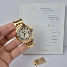 カルティエ バロンブルー 36mm ローズゴールド 自動巻き