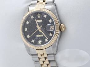 Thumbnail von Rolex Datejust Medium Stahl Gelbgold 750 Diamanten Automatik Gold Stahl Stainless Steel 18kt Yellow Gold Jubilé-band Chronometer Oyster Black Dial