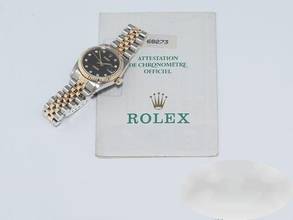Thumbnail von Rolex Datejust Medium Stahl Gelbgold 750 Diamanten Automatik Gold Stahl Stainless Steel 18kt Yellow Gold Jubilé-band Chronometer Oyster Black Dial