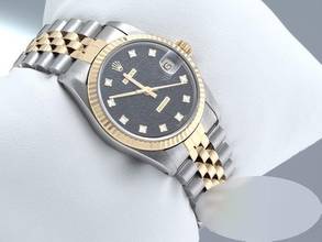 Thumbnail von Rolex Datejust Medium Stahl Gelbgold 750 Diamanten Automatik Gold Stahl Stainless Steel 18kt Yellow Gold Jubilé-band Chronometer Oyster Black Dial