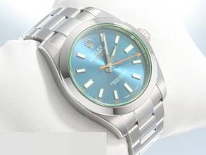 Thumbnail von Rolex Milgauss 116400GV 2017 Z-blue stainless steel automatic Rolex service 2024 steel blue