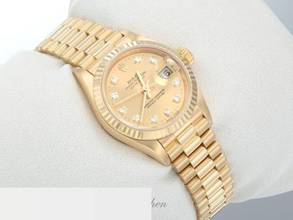 Thumbnail von Rolex Lady-Datejust Gelbgold 750 Diamanten 1998 Automatik Gold Damen
