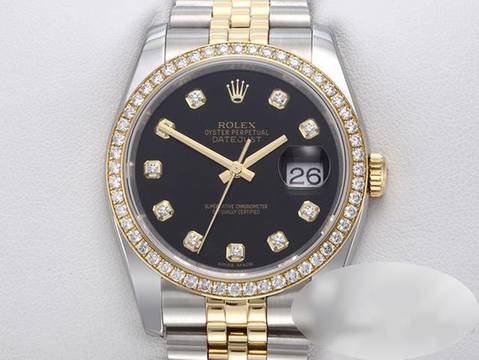  Rolex Datejust 36 36mm 116243 2016 Stahl Gelbgold 750 Diamanten Automatik Gold 