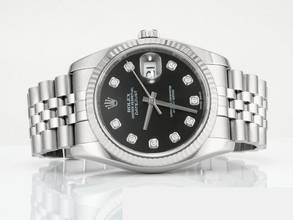 Thumbnail von Rolex Datejust 36mm 116234 2019 Stahl Weissgold 750 Diamanten Automatik Stainless Steel 18kt White Gold Jubilé-band Chronometer Oyster Black Dial