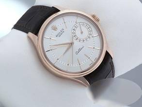 Thumbnail von Rolex Cellini Date 50515 2015 Rosegold 750 Lederband Automatik Gold