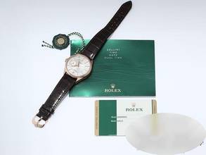 Thumbnail von Rolex Cellini Date 50515 2015 Rosegold 750 Lederband Automatik Gold