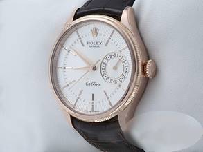 Thumbnail von Rolex Cellini Date 50515 2015 Rosegold 750 Lederband Automatik Gold