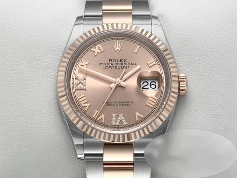  Rolex Datejust 36 126231 Edeltahl Rosegold 750 Diamanten Automatik Gold Stahl 