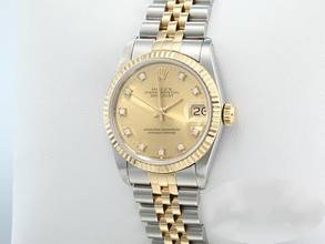 Thumbnail von Rolex Datejust Stahl Gelbgold 750 Diamanten Automatik Gold Stahl Stainless Steel 18kt Yellow Gold Jubilé-band Chronometer Oyster