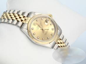 Thumbnail von Rolex Datejust Stahl Gelbgold 750 Diamanten Automatik Gold Stahl Stainless Steel 18kt Yellow Gold Jubilé-band Chronometer Oyster