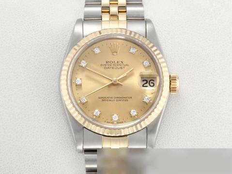  Rolex Datejust Stahl Gelbgold 750 Diamanten Automatik Gold Stahl Stainless Steel 18kt Yellow Gold Jubilé-band Chronometer Oyster 