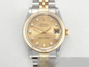 Thumbnail von Rolex Datejust Stahl Gelbgold 750 Diamanten Automatik Gold Stahl Stainless Steel 18kt Yellow Gold Jubilé-band Chronometer Oyster