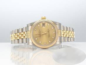 Thumbnail von Rolex Datejust Stahl Gelbgold 750 Diamanten Automatik Gold Stahl Stainless Steel 18kt Yellow Gold Jubilé-band Chronometer Oyster
