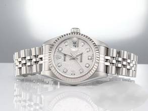 Thumbnail von Rolex Lady-Datejust Edelstahl Weissgold 750 1996 Diamanten Automatik Stahl Gold